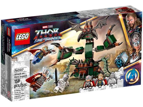 Bloco de Montar - Thor Love And Thunder - Ataque em Nova Asgard M BRINQ