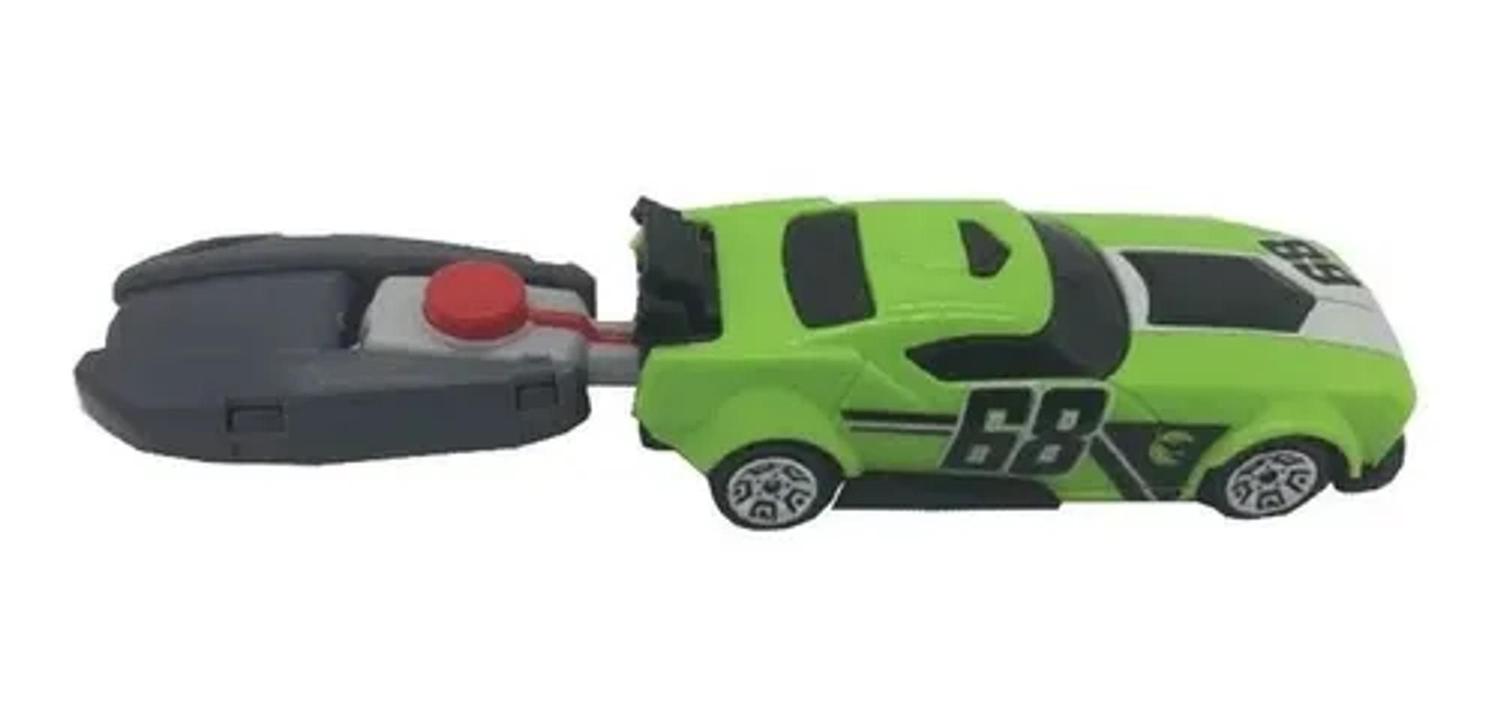 Carro Hot Wheels Com Chave Lançador Verde - Fun Divirta-se