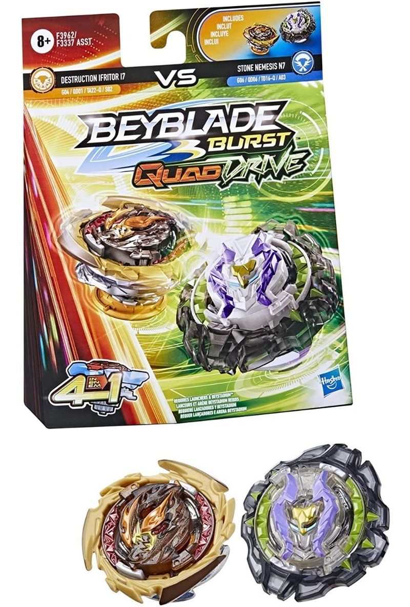 Dois Meninos Que Jogam Com Um Beyblade, Brinquedo Da Criança Da