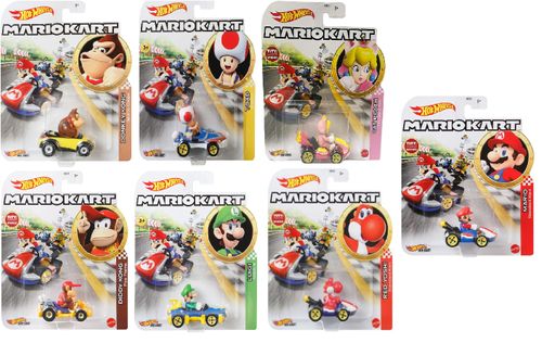 Carrinho - Hot Wheels Super Mario - Kit Com 7 MATTEL