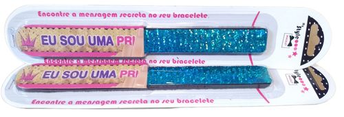 Pulseira - Meu Estilo Magico - Bracelete Com Frase - Azul MULTIKIDS