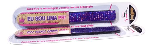 Pulseira - Meu Estilo Magico - Bracelete Com Frase - Roxo MULTIKIDS