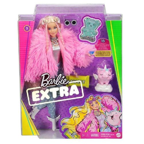 Boneca -  Barbie Fashion - Extra Jaqueta Felpuda MATTEL