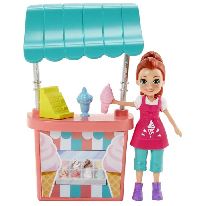 Mini Boneca - Polly Pocket - Polly com Veículo - Carro de