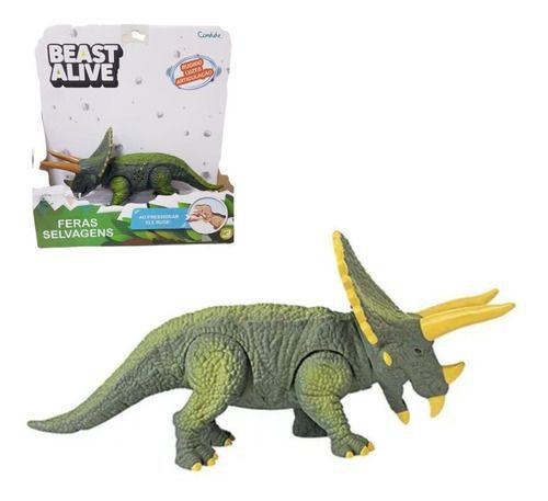 Kit De Dinossauros Com Cenario Dino World Master Beast Alive - Verde CANDIDE