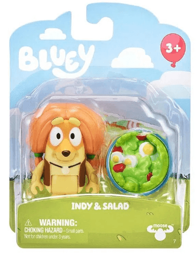 Figura Bluey Story - Starter Single Pack - Indy e Salad MATTEL