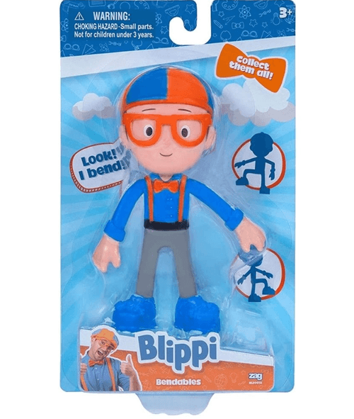 Boneco - Blippi - Bendables - Chapeu Laranja - Candide MATTEL