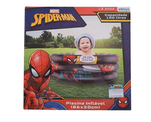 Piscina Infantil - 100L - 86X20 - Spider Man ETILUX