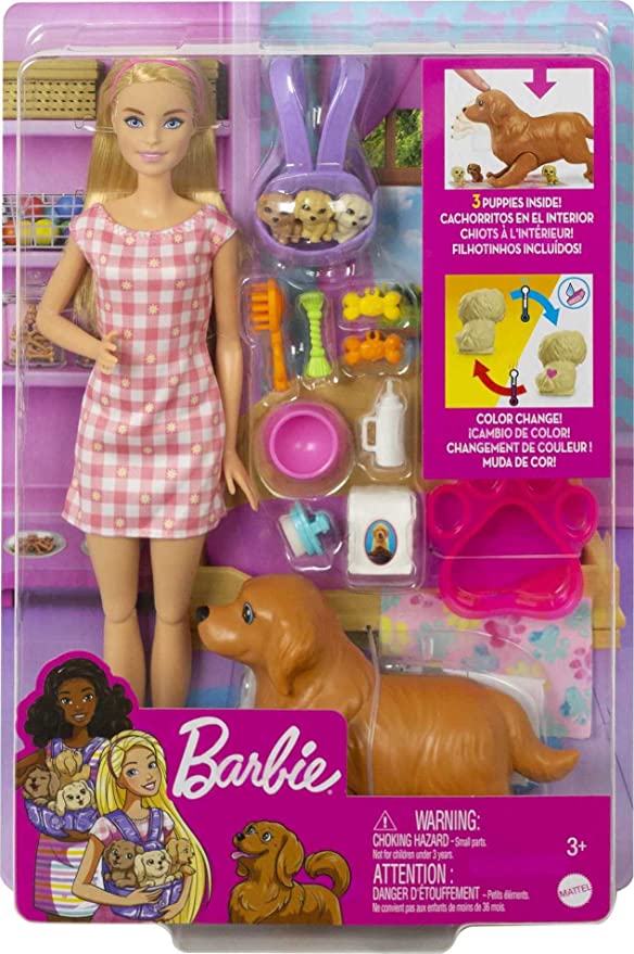 Boneca Barbie e sus Perritos Surpresa