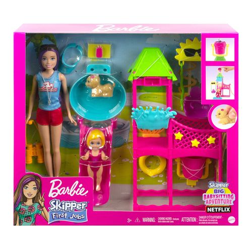 Boneca - BARBIE CONJUNTO DE BRINQUEDO SKIPPER PARQUE AQUATICO MATTEL