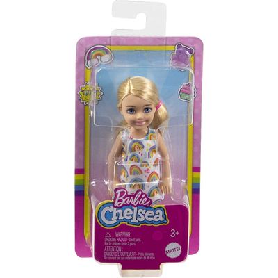 Boneca - Barbie - Familia Chelsea Club - Vestido Branco Estampado MATTEL