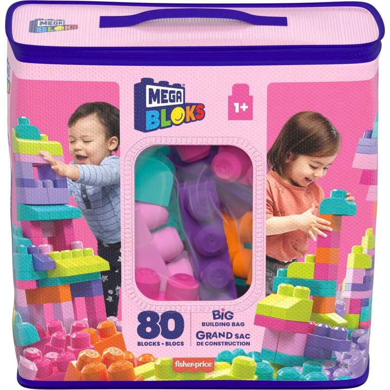 Blocos De Montar Mega Bloks Sacola Com 80 Peças Original