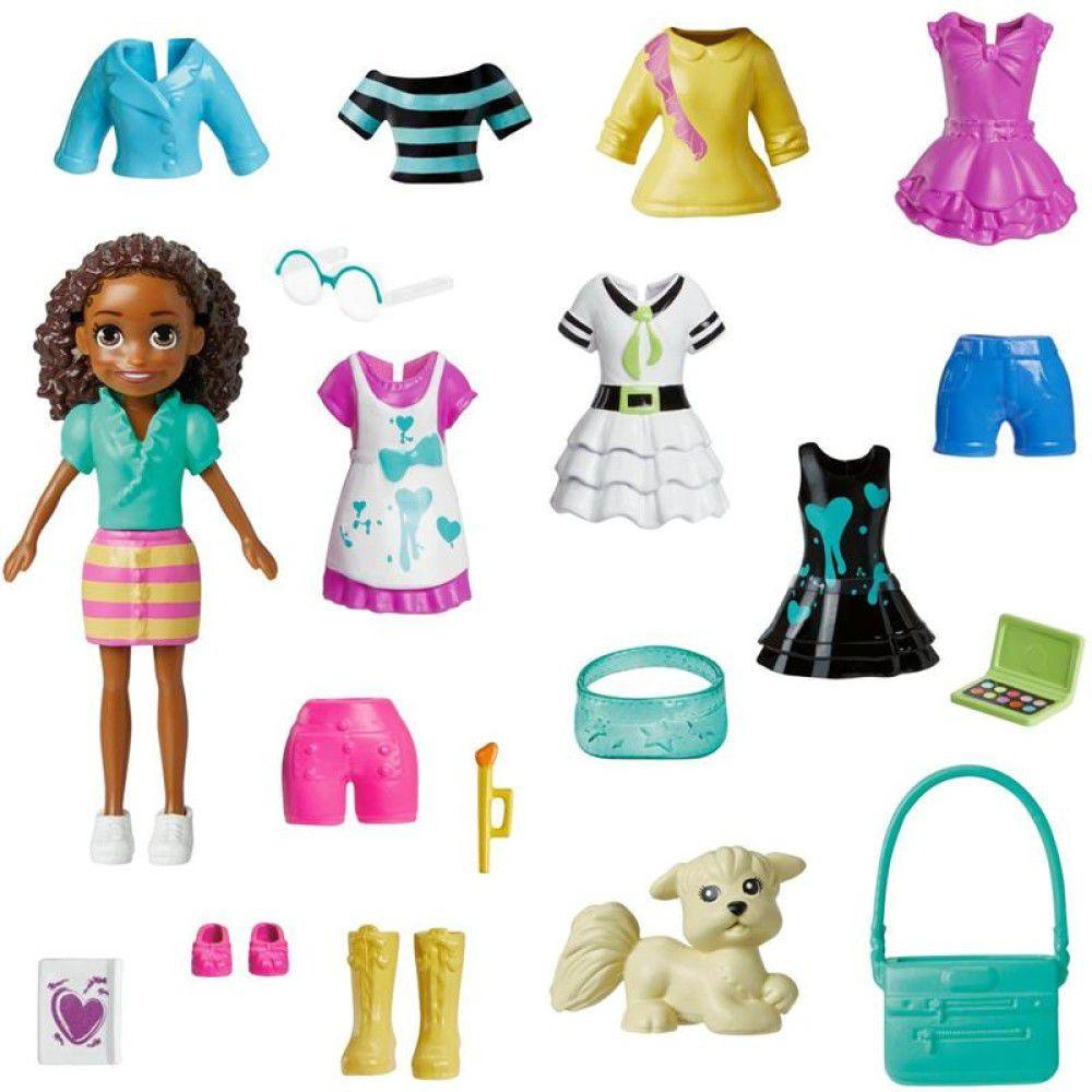 Boneca - Polly Pocket - Conjunto de Looks Verde - MATTEL