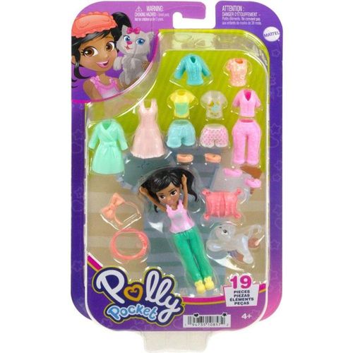 Boneca - Polly Pocket - Conjunto de Looks Rosa - MATTEL - Boneca