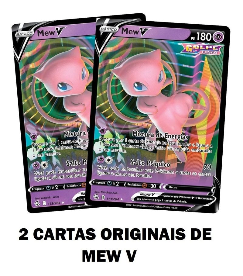 Carta Pokémon Ultra Rara + 30 Cartas Originais Copag em Promoção