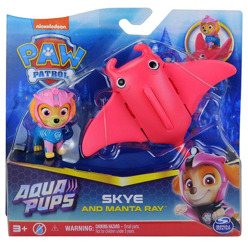 Boneco - Patrulha Canina - Skye com Raia Manta Aqua Pups SUNNY