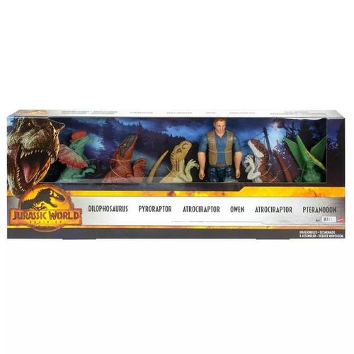 Jurassic World - Dinossauro Pack com 6 Personagens MATTEL