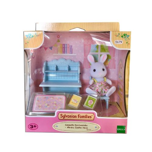 Boneca - Sylvanian Families - Escrivaninha Menina Coelho Neve - 5679 EPOCH MAGIA