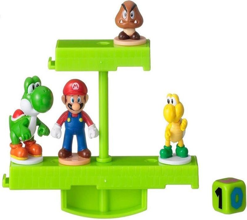 Conjunto De Mini Figuras - Super Mario - Jogo Do Equilíbrio