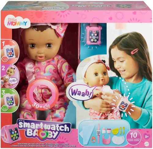 Little Mommy Wonderwatch Baby Overol Rosa HHJ17 MATTEL