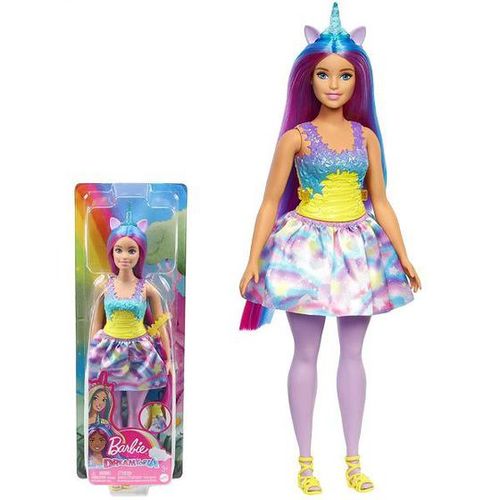 Boneca - Barbie Unicornio Chifre Azul Mattel (HGR20) MATTEL