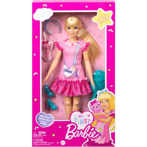 Boneca Barbie Fashionista (Loira de Vestido Azul e Amarelo