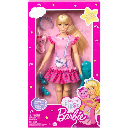 Boneca - Minha Primeira Barbie Loira com Gatinho - HLL18 MATTEL