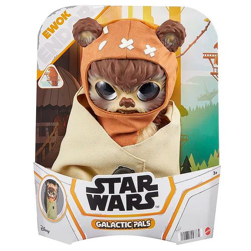 Pelucia - Star Wars - Amigos Galacticos - Ewok - GYT66 MATTEL