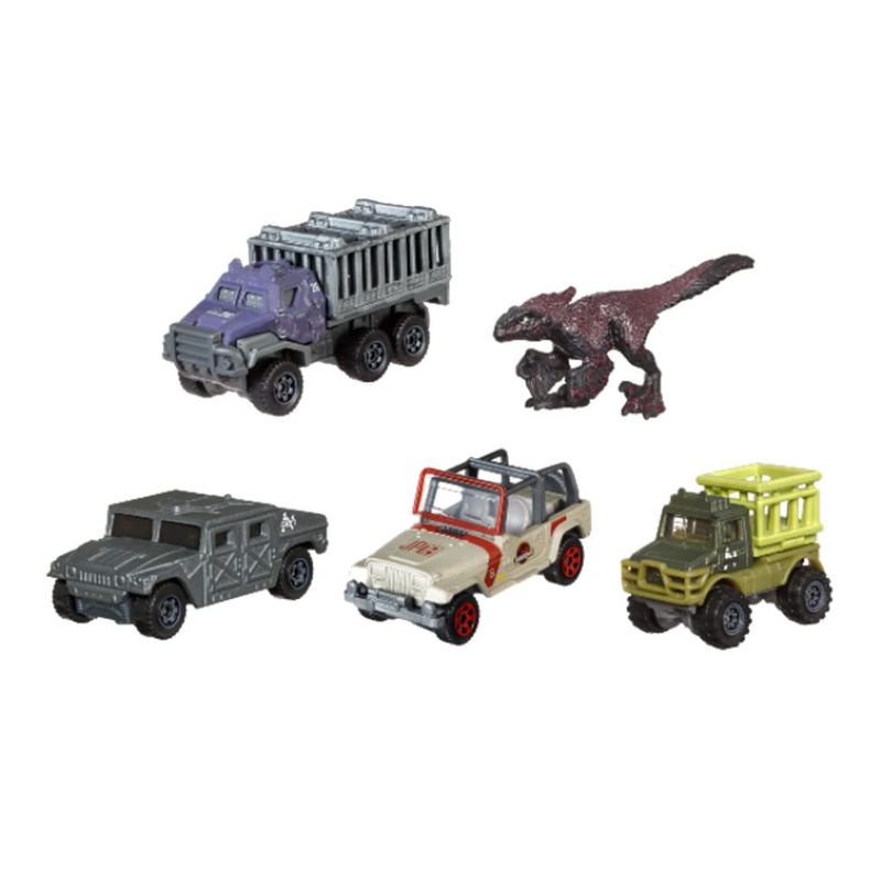 Pack 5 Matchbox Jurassic World Terra Travel Squad Piroraptor FMX40 MATTEL