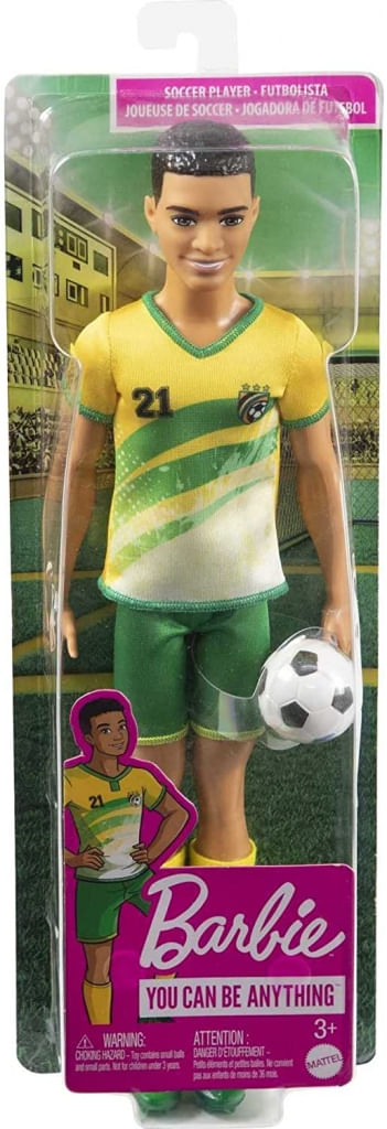 Boneco - Barbie Jogador De Futebol -  Amarelo MATTEL
