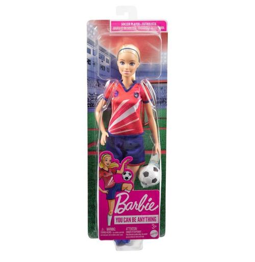 Boneca - Barbie Jogadora De Futebol -  Rosa MATTEL