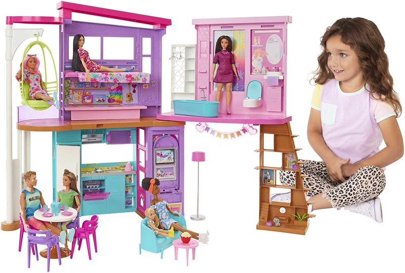 Brinquedo Infantil Casa De Boneca Malibu Barbie Mattel - Papellotti