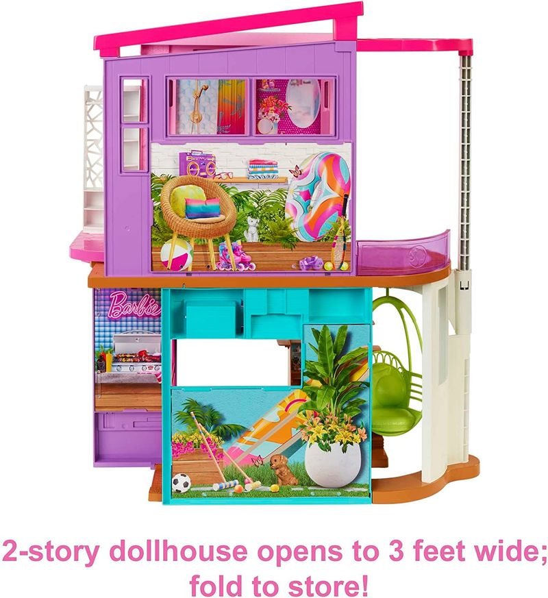 Brinquedo Infantil Casa De Boneca Malibu Barbie Mattel - Papellotti