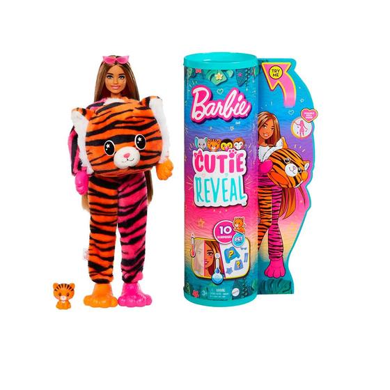 Boneca Barbie Cutie Reveal 10 Surpresas com Mini Pet e Fantasia de Gato  Hhg20 - MP Brinquedos