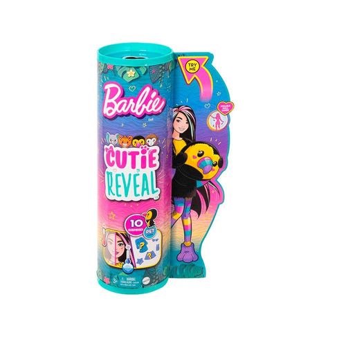 Barbie - Cutie Reveal - 10 Surpresas com Mini Pet e Fantasia de Tucano - Hkr00 MATTEL