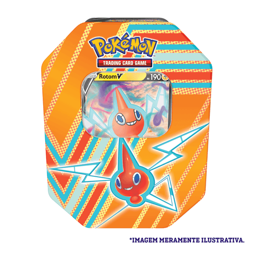 Cartas - Lata Pokemon Potencial Oculto Rotom V - 31924 - COPAG DA AMAZONIA