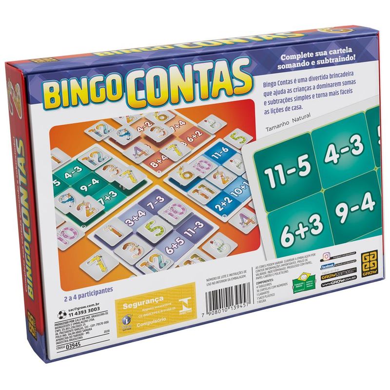 Jogo Bingo Letras - Grow 02320