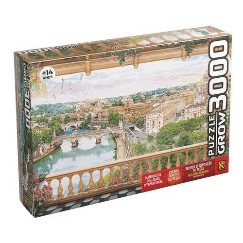 Quebra-Cabeca - Puzzle 3000 pecas - Varanda em Roma - 03941 - GROW