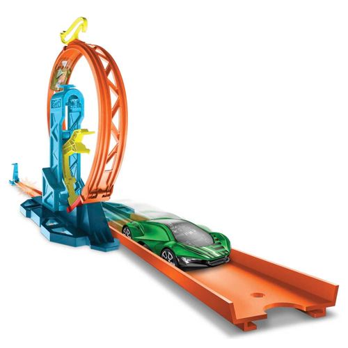 Conjunto - Pista Hot Wheels - Track Builder - Loop Kicker - GLC87 - MATTEL