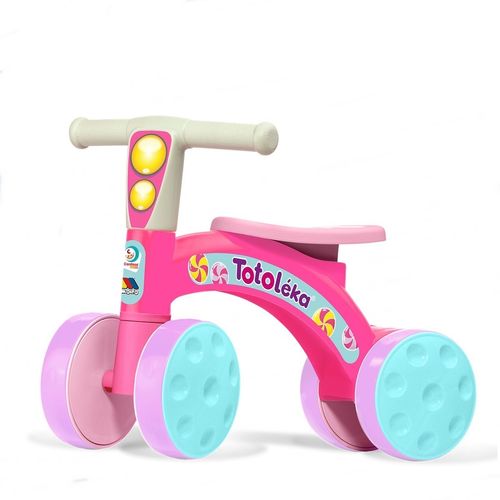 Bicicleta de Equilibrio - 4 Rodas Sem Pedal - Totoleka Rosa - 8019 CARDOSO