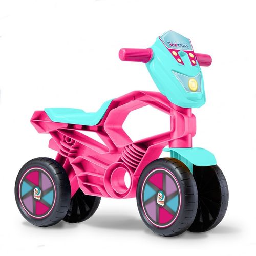 Moto de Equilibrio - 4 Rodas Sem Pedal - Totokross Rosa - 8017 CARDOSO