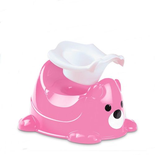 Penico - Toninho Desfralde Sanitario Baby Land - Urso Rosa 8021 - CARDOSO