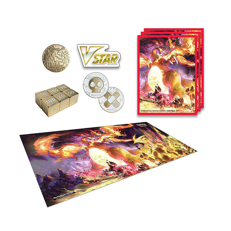 Coleção de Batalha Pokemon Box Premium Vmax e V-Astro 50 Cartas