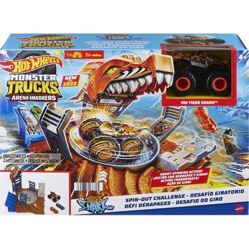 Arena Smashers - Hot Wheels - Monster Trucks - Desafio do Giro - Tiger Shark - MATTEL