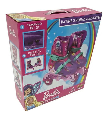 Barbie - Patins Ajustavel - 3 Rodas 29 a 32 -  SEM ACESSORIOS - F0090-9 START