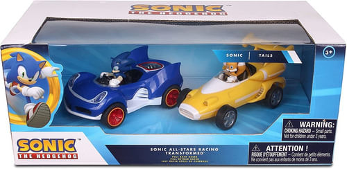 Carro Fun Sonic Tails Pull Back Amarelo F0107-0