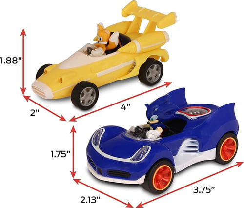 Carro Fun Sonic Tails Pull Back Amarelo F0107-0