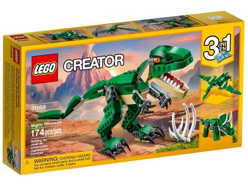 Blocos de Montar - Creator - Dinossauros Ferozes 3 em 1 - 31058 LEGO DO BRASIL