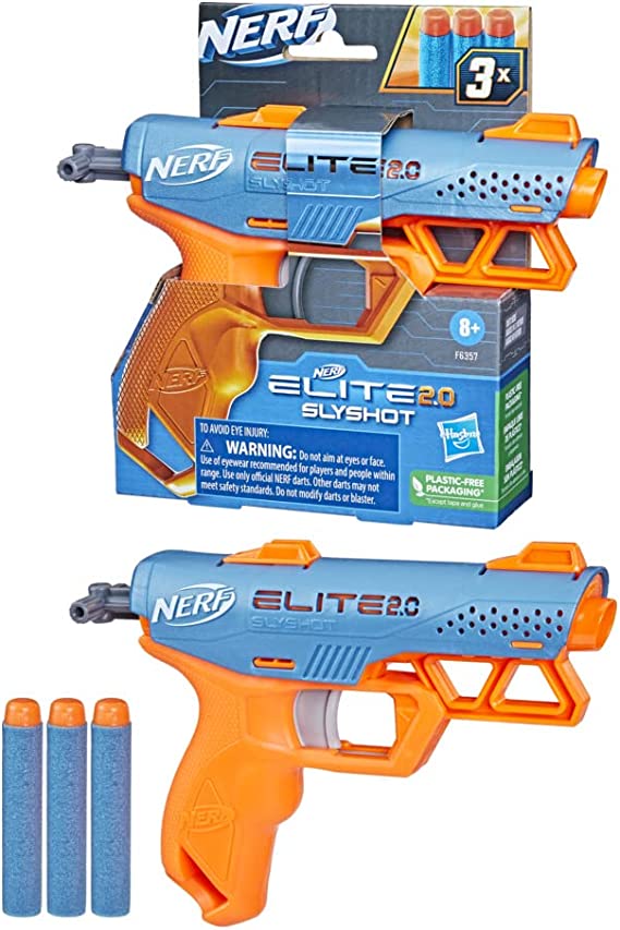 Pistola de Brinquedo Lança Dardos Amarela Supershot Nerf