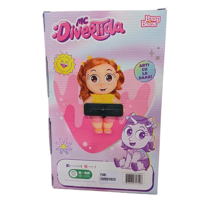 Boneca MC Divertida 28cm Baby Brink 1710 3+ - Lista Kids Todo Cartoes